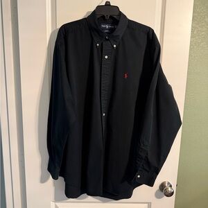Ralph Lauren Men's Dark Button down with Red Logo